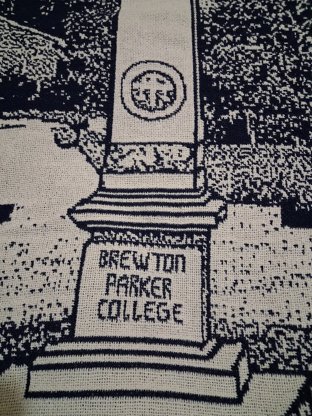 Brewton Parker College Black & White Woven Throw Blanket 67x48